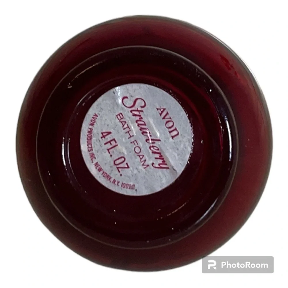 Vintage Avon Ruby Red Glass Decanter Collectible